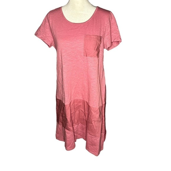 Soft Surroundings Pink Linen Blend T-Shirt Dress Size Small - Picture 1 of 7